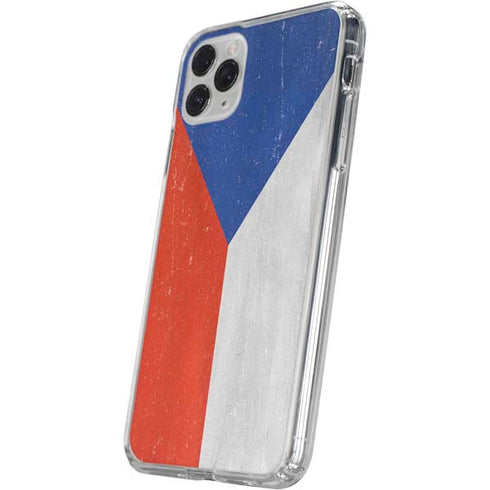 Czech Republic Flag Distressed iPhone 11 Pro Clear Case